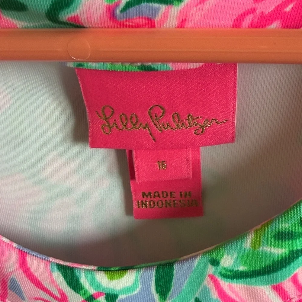 Lilly Pulitzer Pink Floral Kids Skirt Set - Picture 2 of 10